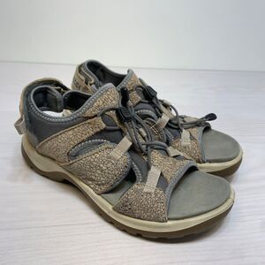 ECCO Women's Yucatan Sport Sandal, Size 37 US 6 Ice Flower/Cocoa Brown Toggle